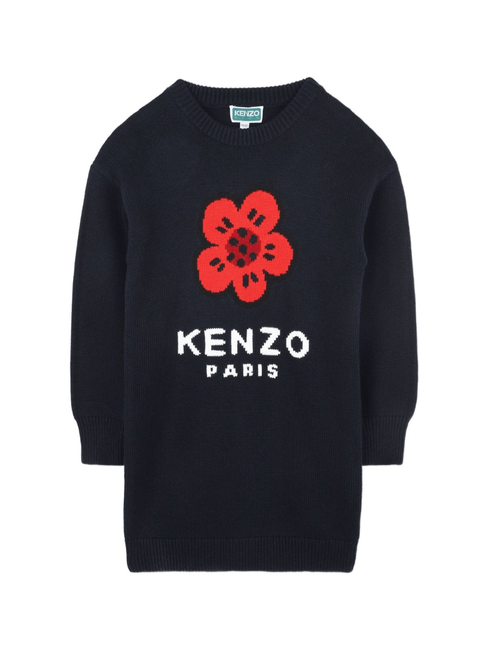 Abito per bambina Kenzo Kids blu con motivo Boke Flower - Rubino Kids