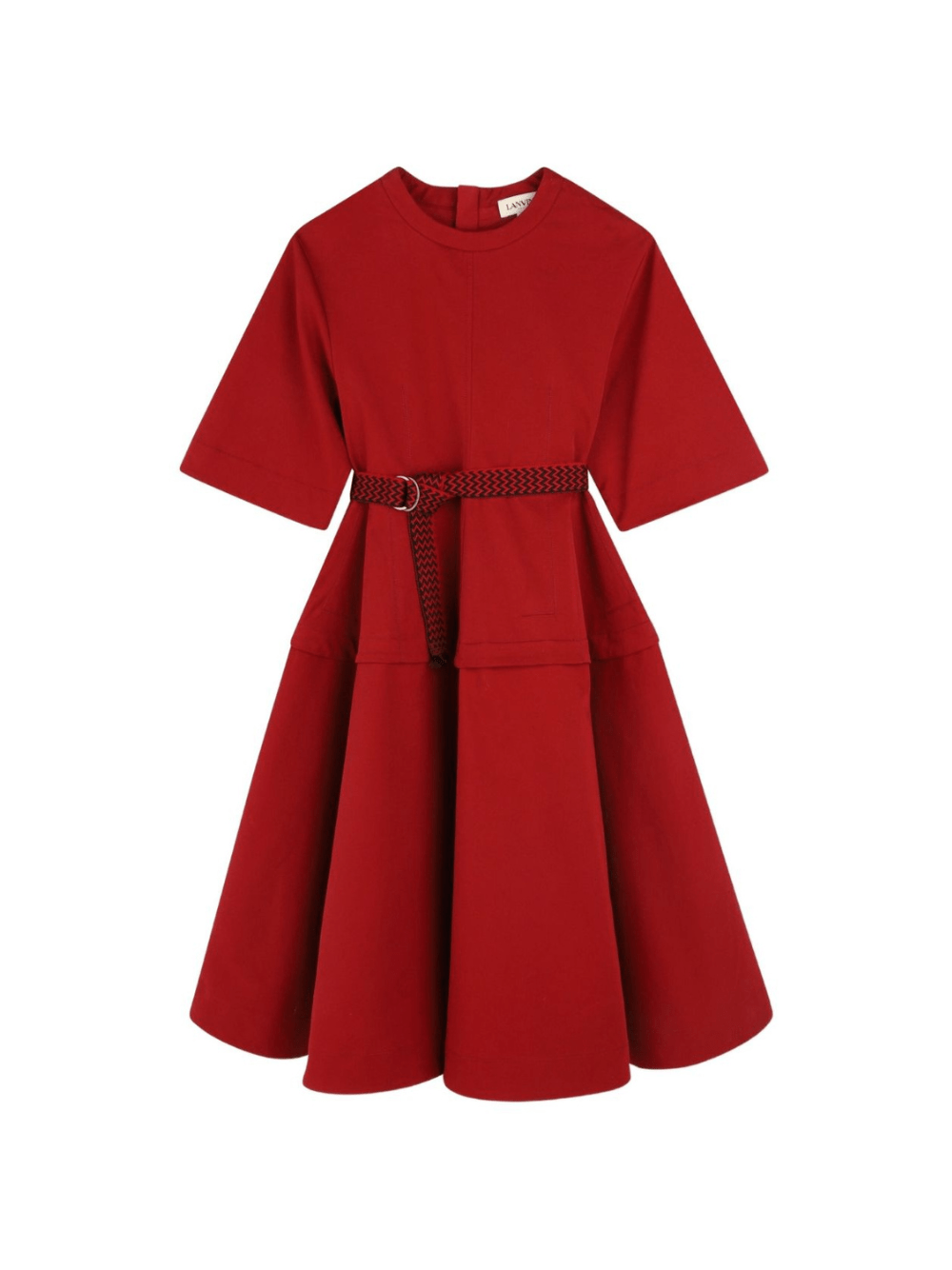 Abito per bambina Lanvin Enfant rosso con maniche corte - Rubino Kids