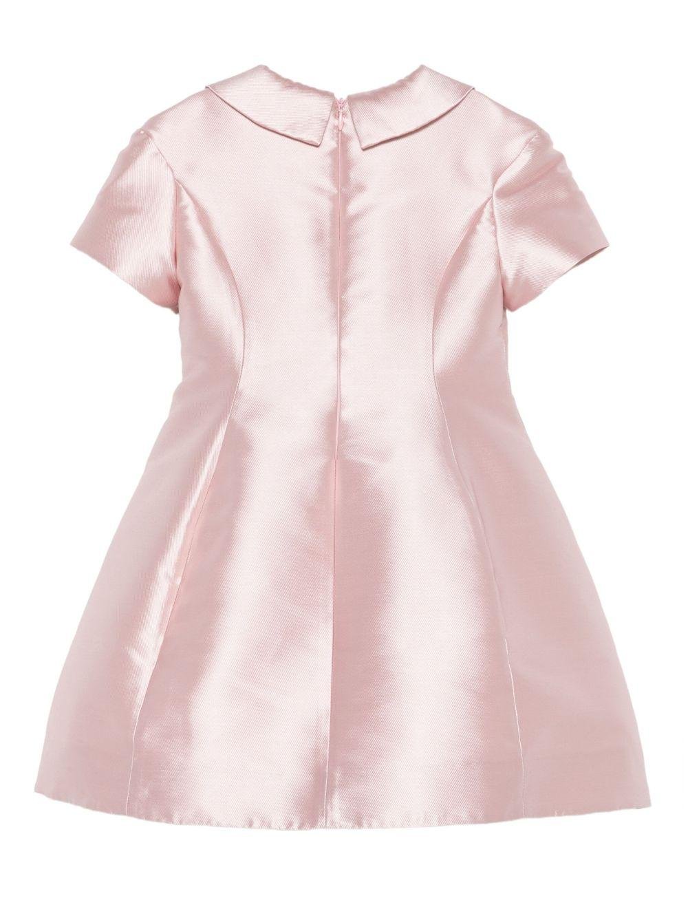 Abito per bambina Mi Mi Sol rosa con bottoni e colletto Peter Pan - Rubino Kids