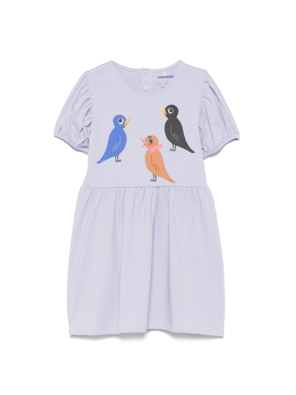 Abito per bambina Mini Rodini lilla con stampa grafica sul davanti - Rubino Kids