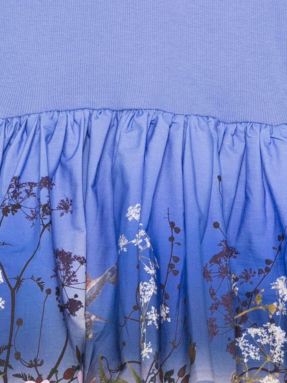 Abito per bambina Molo azzurro con stampa floreale - Rubino Kids
