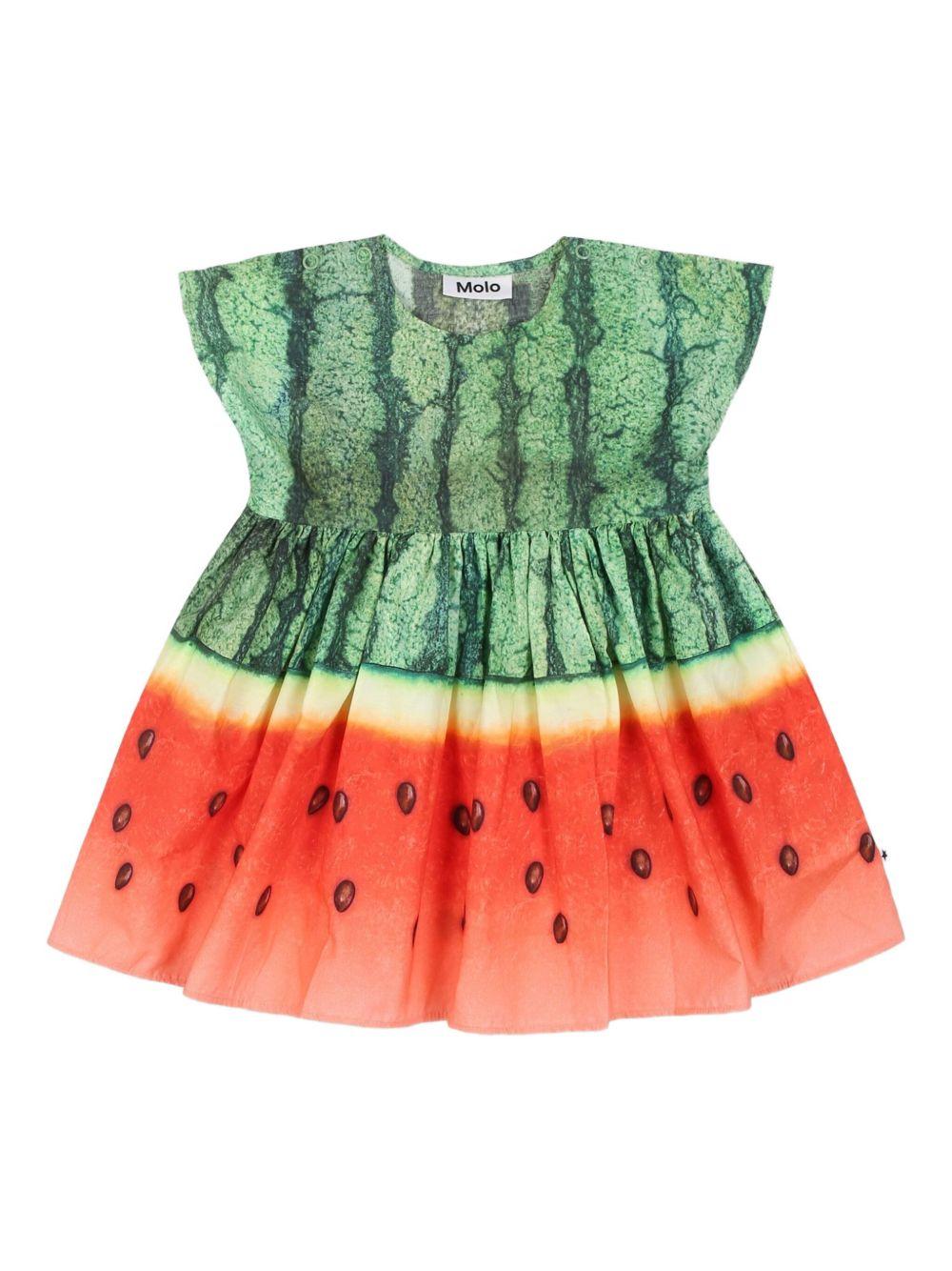 Abito per bambina Molo multicolore con stampa grafica all - over - Rubino Kids