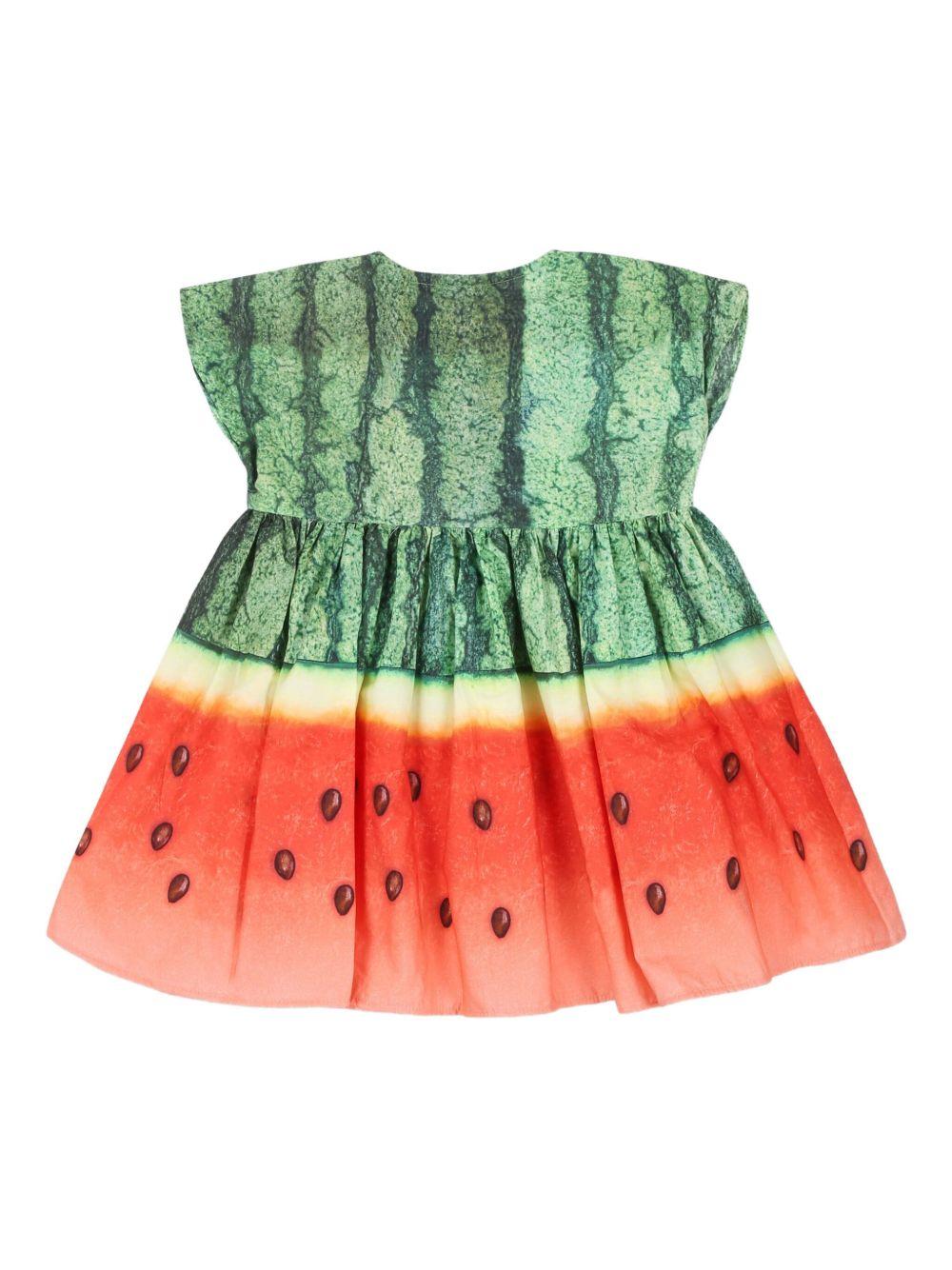 Abito per bambina Molo multicolore con stampa grafica all - over - Rubino Kids