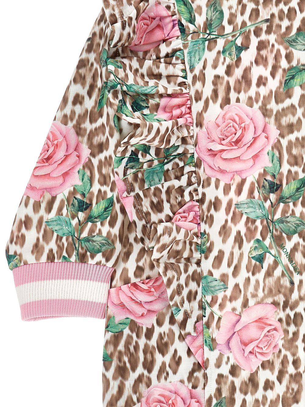 Abito per bambina Monnalisa beige con stampa leopardata - Rubino Kids