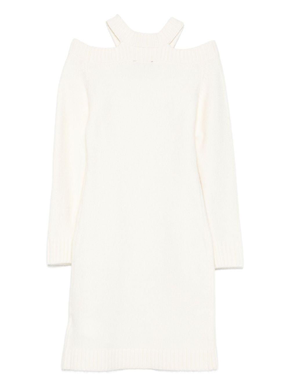 Abito per bambina Monnalisa bianco con spalline incrociate - Rubino Kids