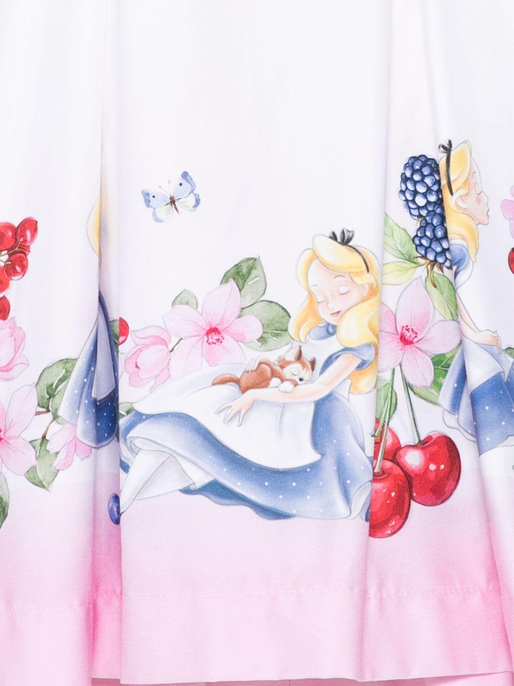 Abito per bambina Monnalisa bianco in raso con bustino - Rubino Kids