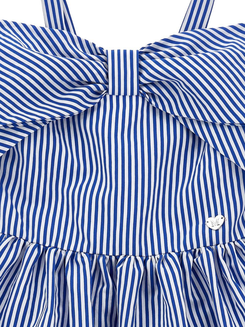Abito per bambina Monnalisa blu a righe - Rubino Kids
