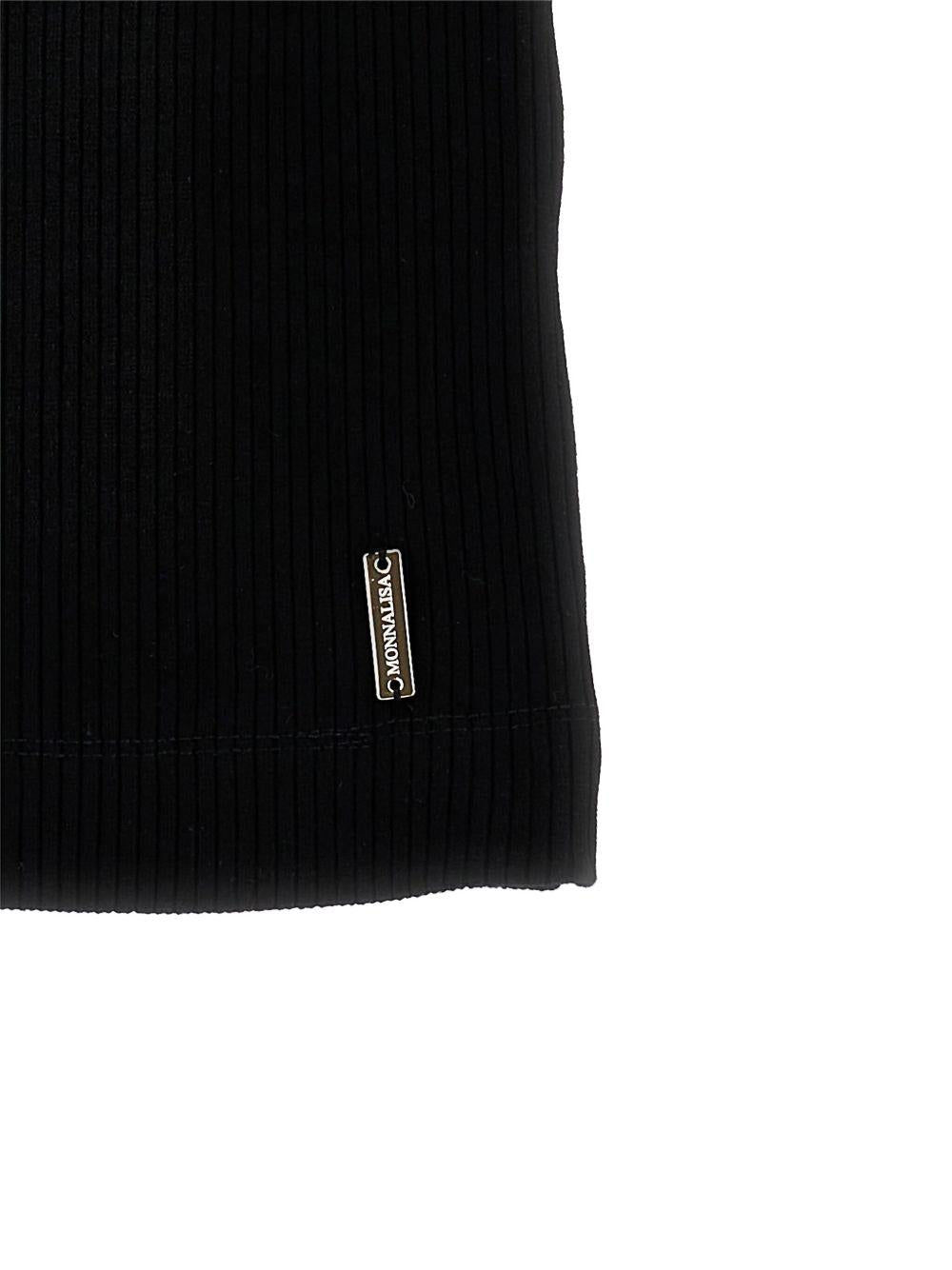 Abito per bambina Monnalisa nero con dettagli con ruches - Rubino Kids