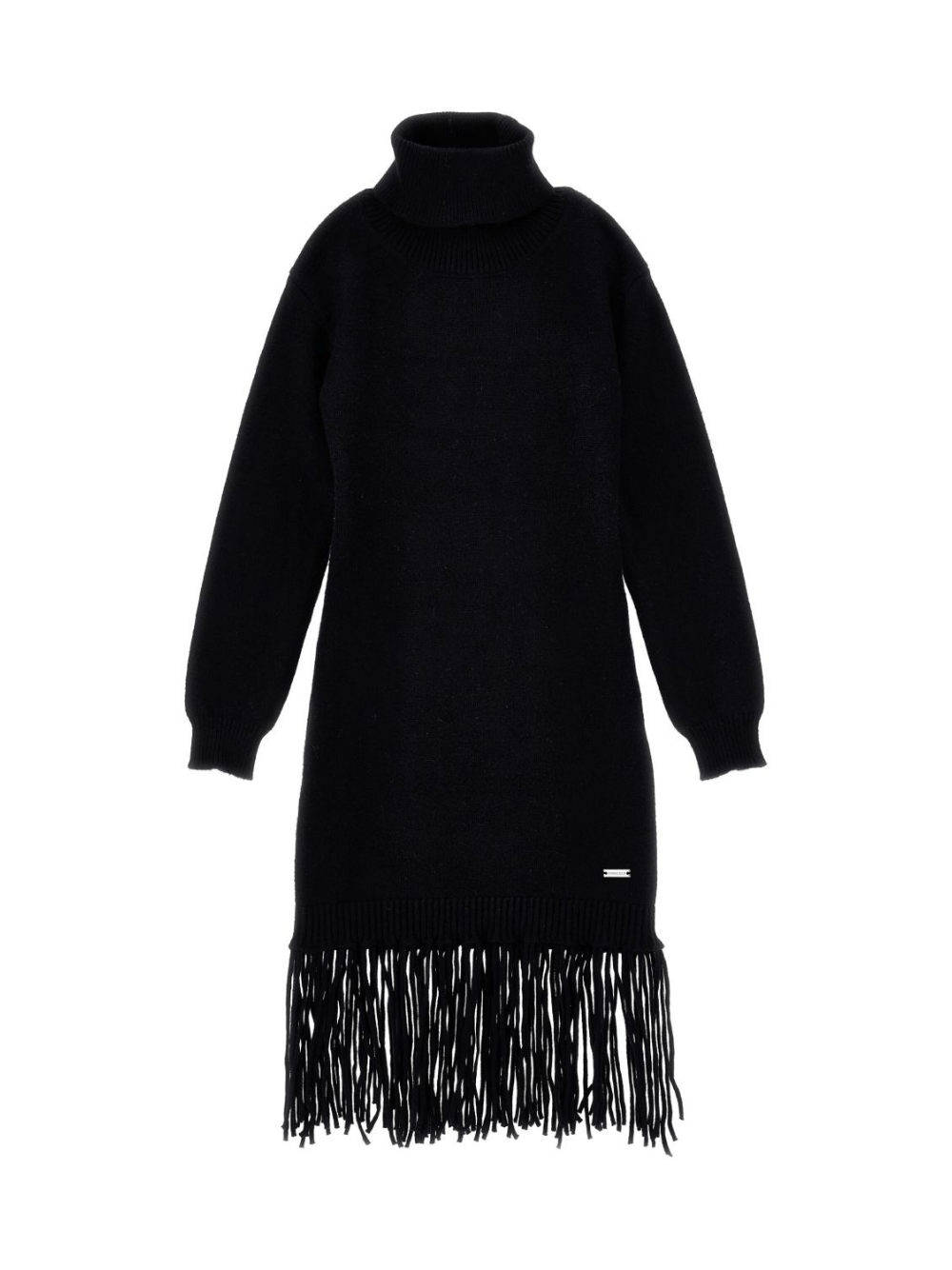 Abito per bambina Monnalisa nero con frange - Rubino Kids