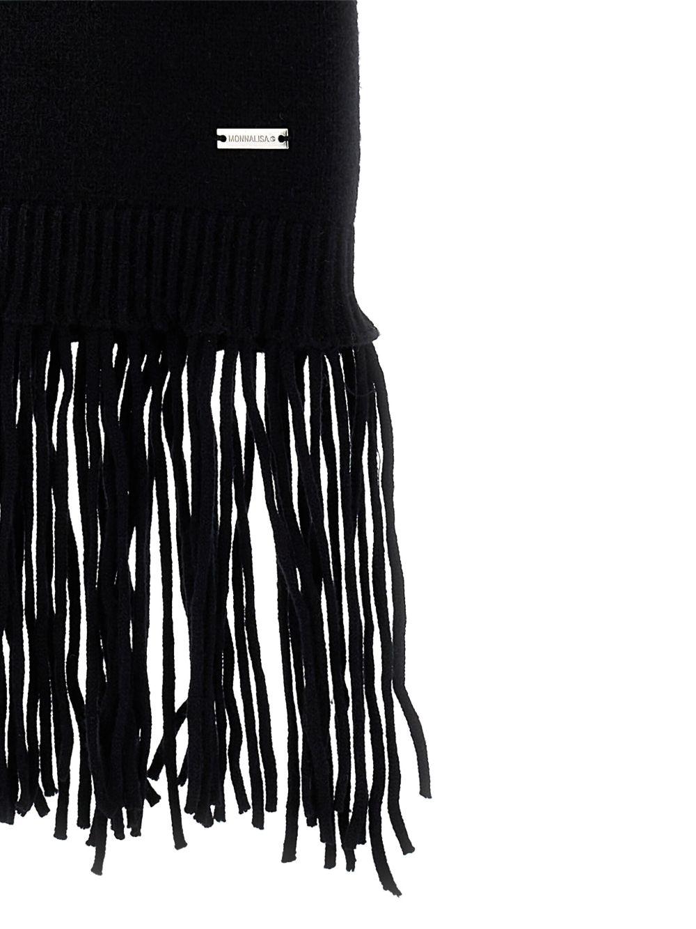 Abito per bambina Monnalisa nero con frange - Rubino Kids