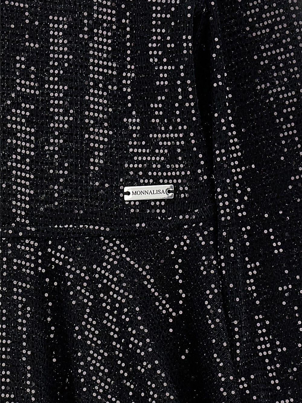 Abito per bambina Monnalisa nero con strass - Rubino Kids