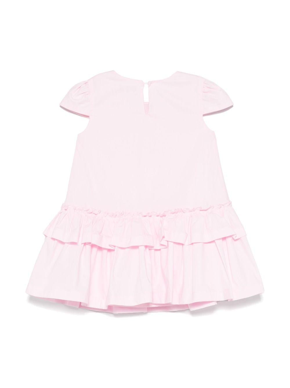 Abito per bambina Monnalisa rosa con design svasato - Rubino Kids