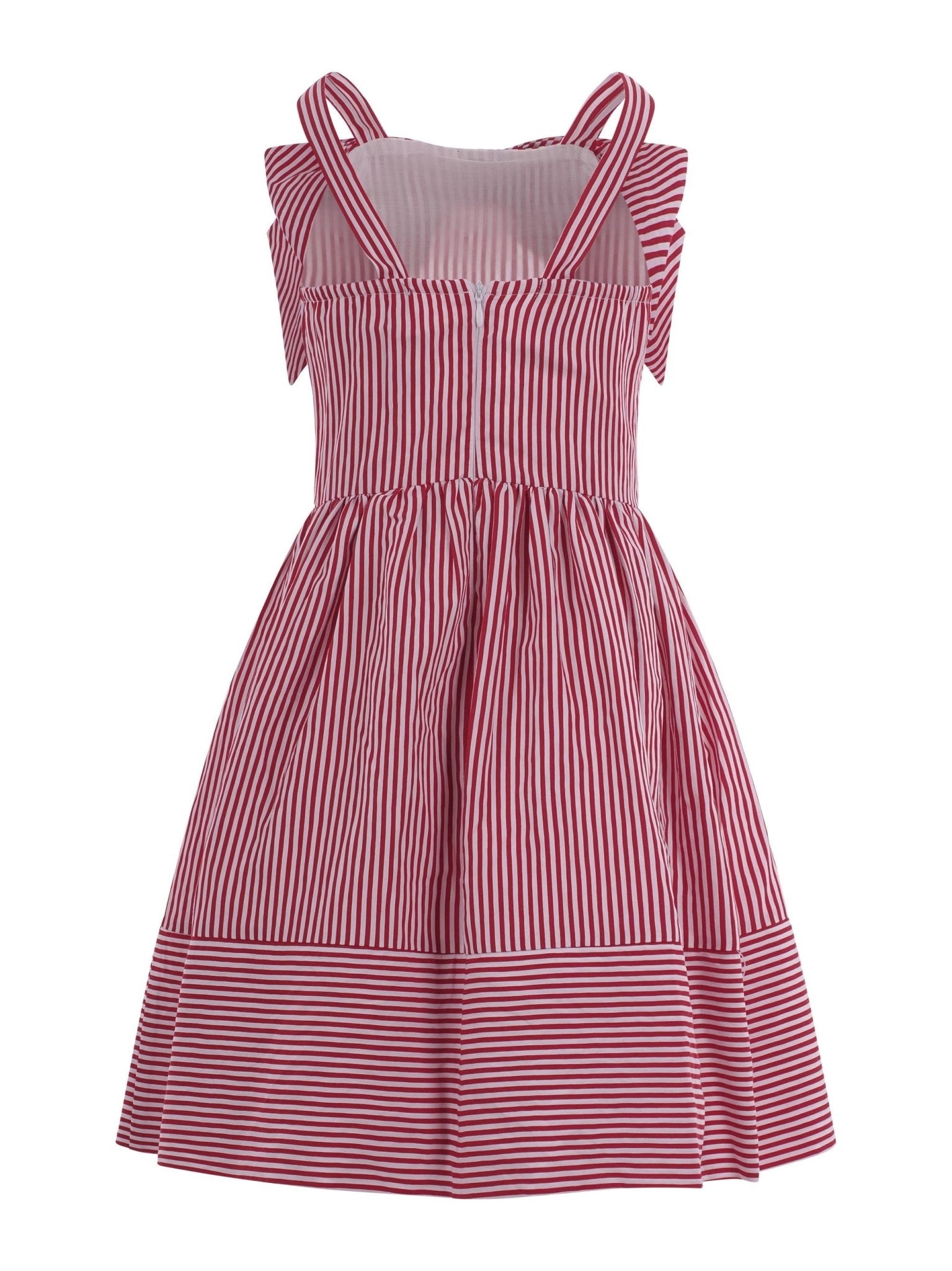 Abito per bambina Monnalisa rosso con fiocco - Rubino Kids