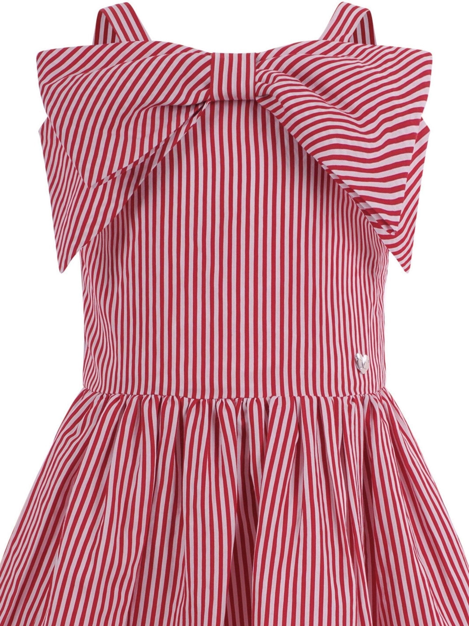 Abito per bambina Monnalisa rosso con fiocco - Rubino Kids