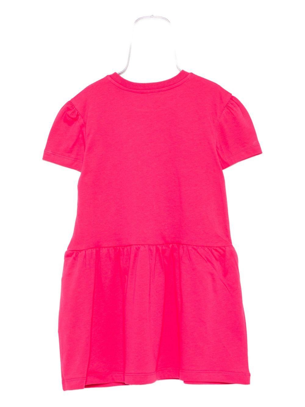 Abito per bambina Moschino Kids fucsia con stampa teddy - Rubino Kids