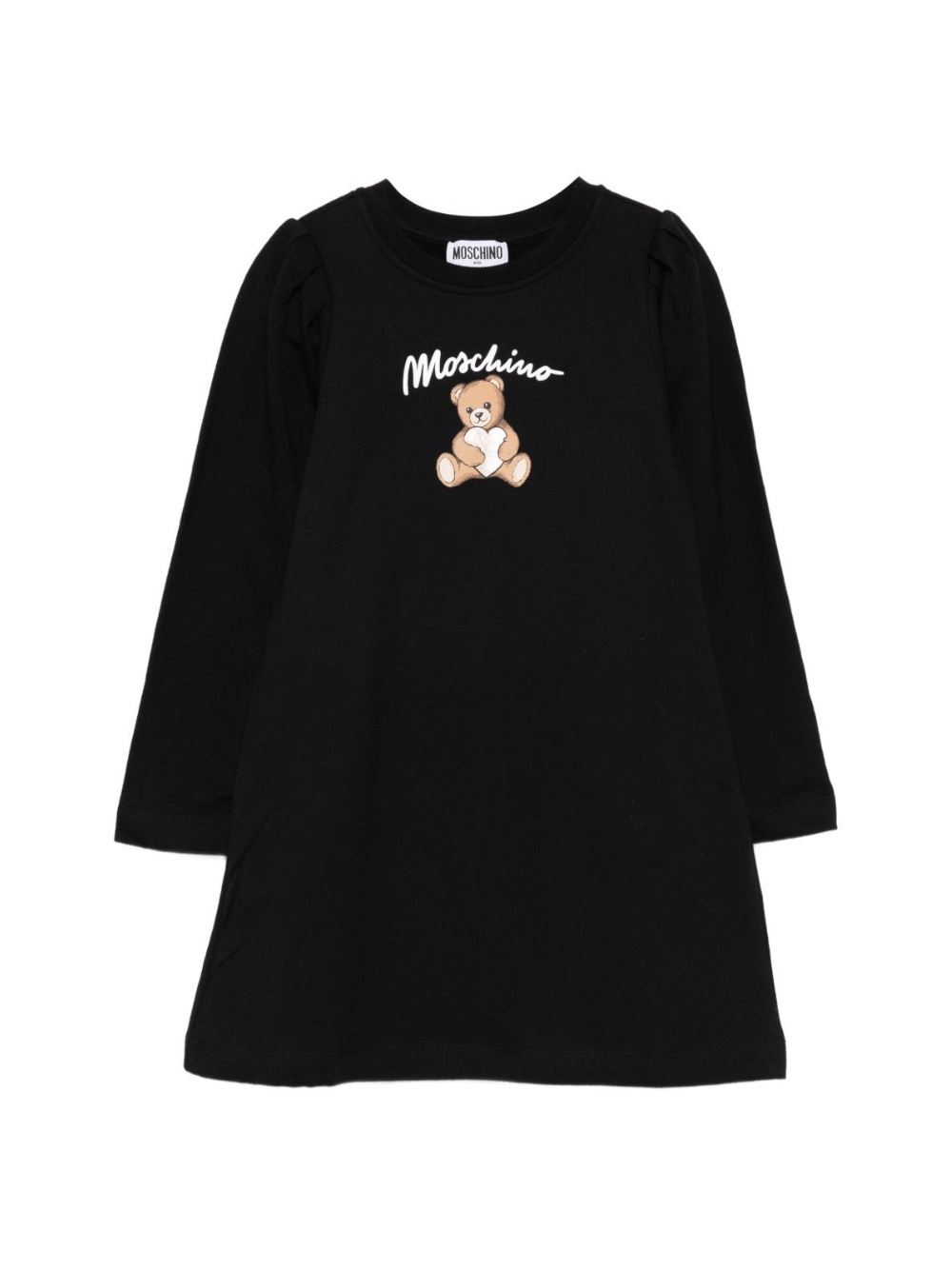 Abito per bambina Moschino Kids nero con stampa Teddy Bear - Rubino Kids