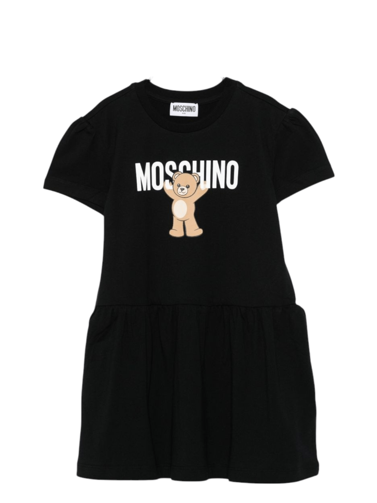 Abito per bambina Moschino Kids nero con stampa teddy - Rubino Kids