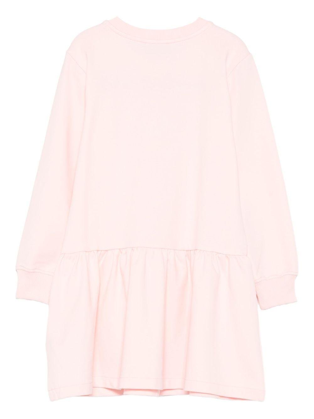 Abito per bambina Moschino Kids rosa con stampa Teddy - Rubino Kids
