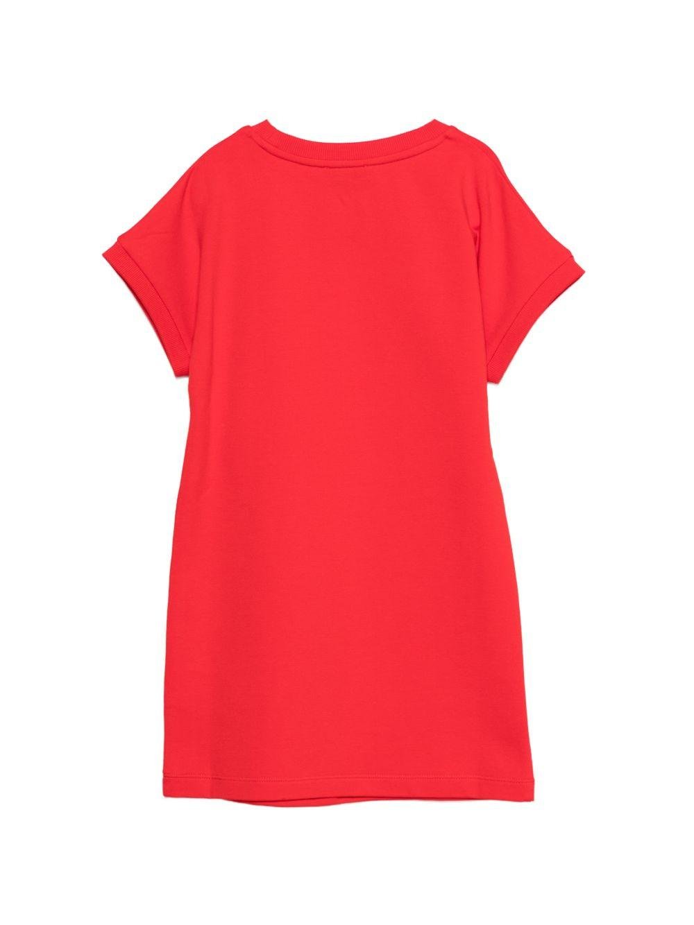 Abito per bambina Moschino Kids rosso con stampa grafica Teddy Bear - Rubino Kids