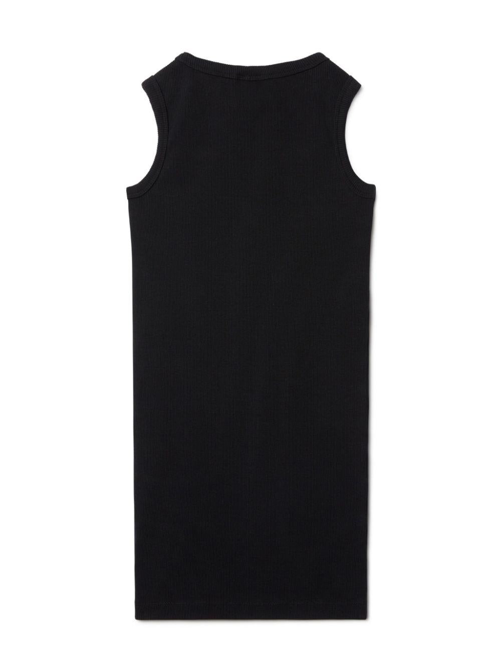 Abito per bambina Off - White Kids Off - stamp nero a coste - Rubino Kids