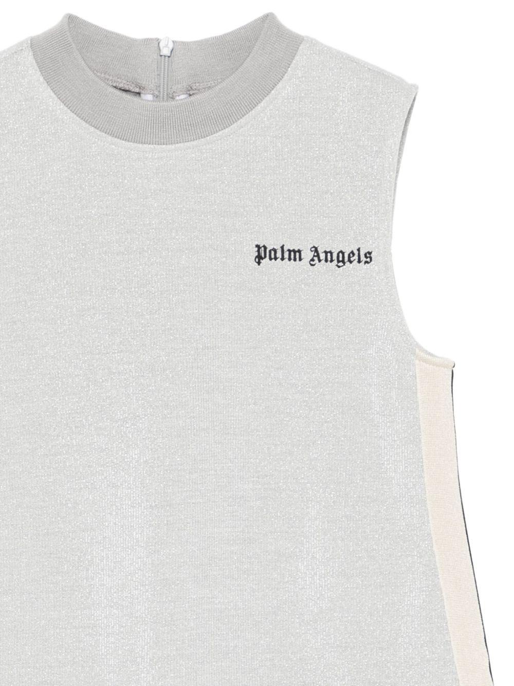 Abito per bambina Palm Angels Kids grigio smanicato - Rubino Kids