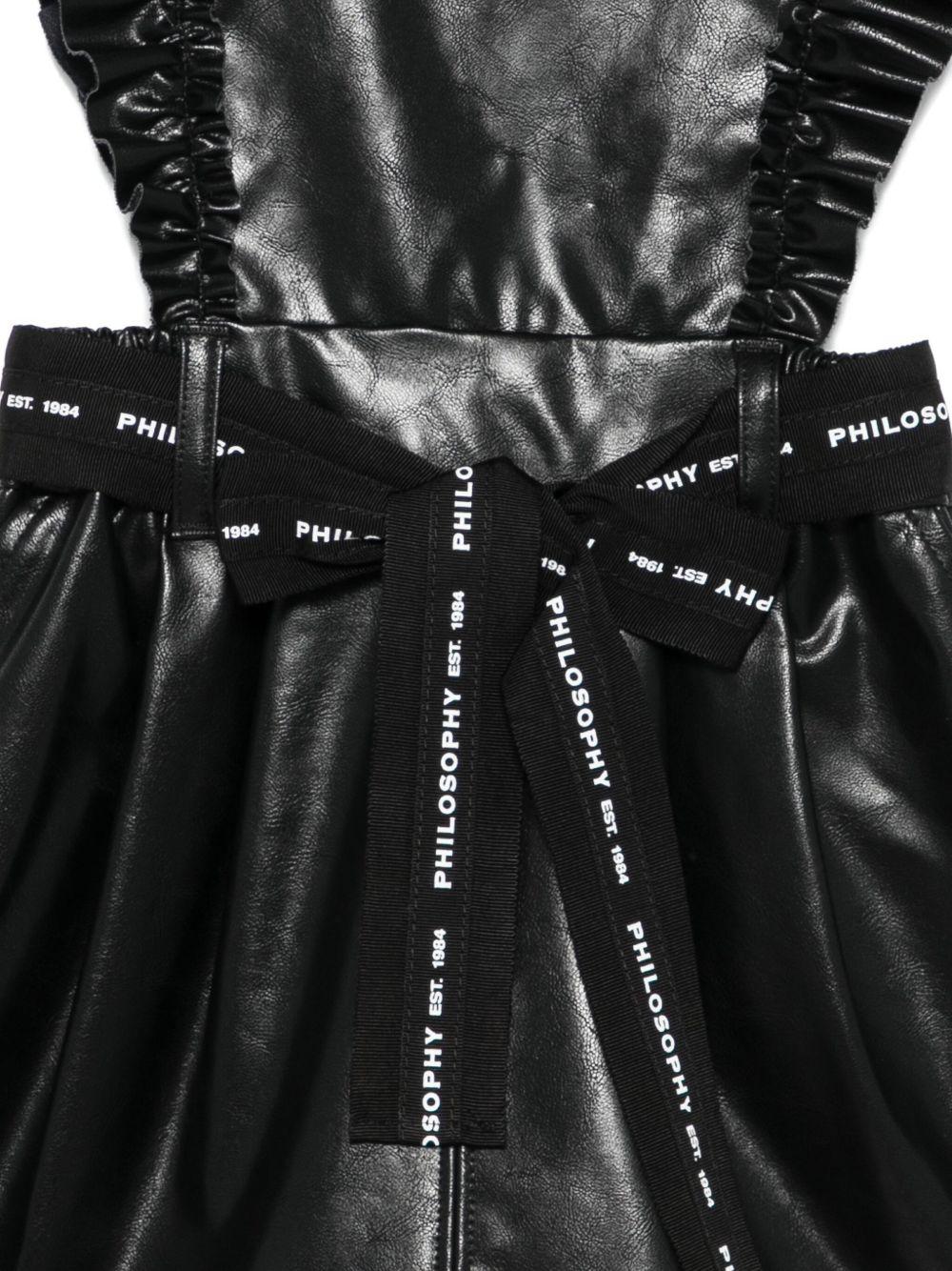 Abito per bambina Philosophy Di Lorenzo Serafini Kids nero con ruches - Rubino Kids