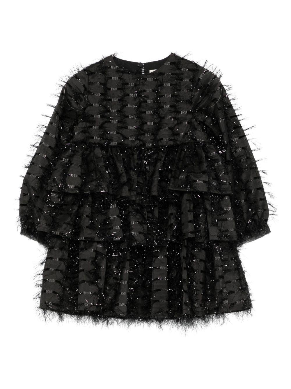 Abito per bambina Simonetta nero con dettagli glitterati - Rubino Kids