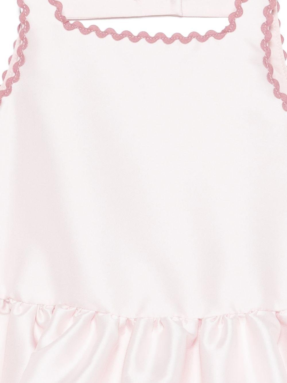 Abito per bambina Simonetta rosa con bordo aricciato - Rubino Kids