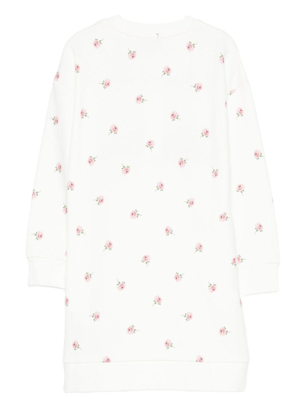 Abito per bambina Stella McCartney Kids bianco con stampa fiori - Rubino Kids