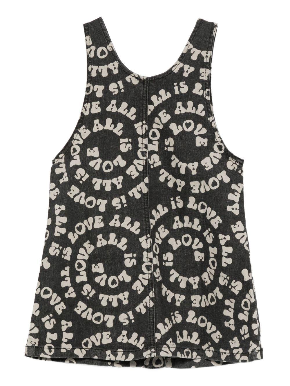 Abito per bambina Stella McCartney Kids nero con stampa All Is Love - Rubino Kids