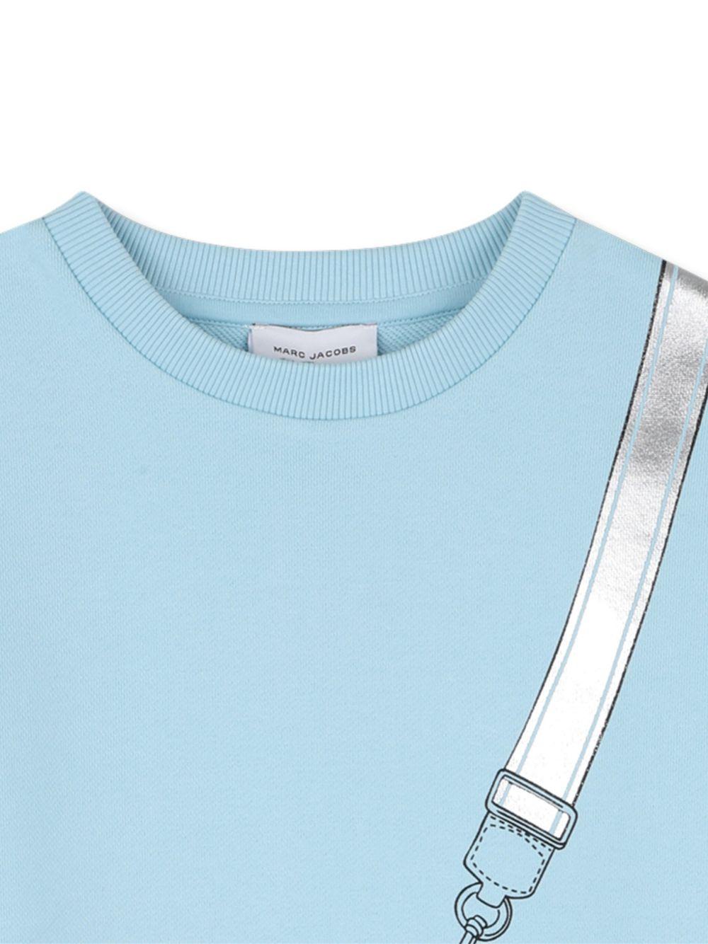 Abito per bambina The Marc Jacobs Kids azzurro con stampa grafica sul davanti - Rubino Kids