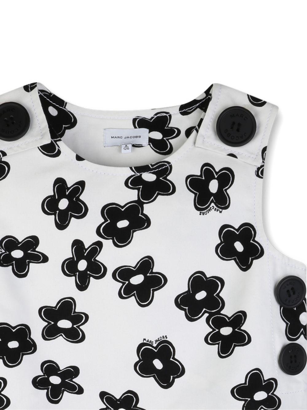 Abito per bambina The Marc Jacobs Kids bianco con stampa floreale - Rubino Kids