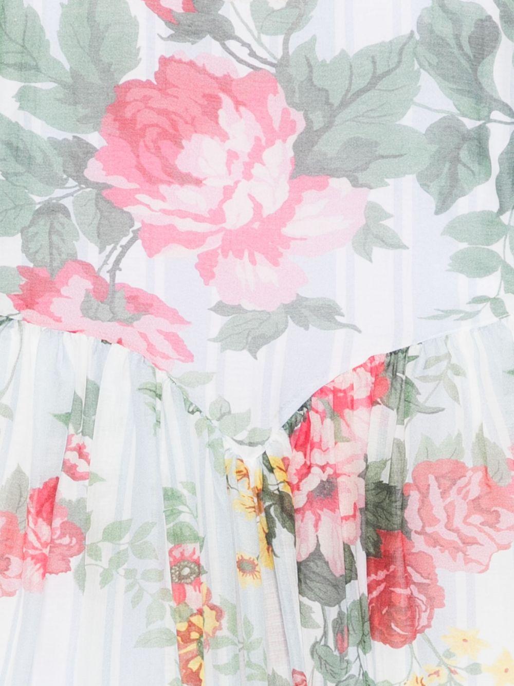 Abito per bambina Vivetta azzurro in cotone e seta con scollo rotondo - Rubino Kids