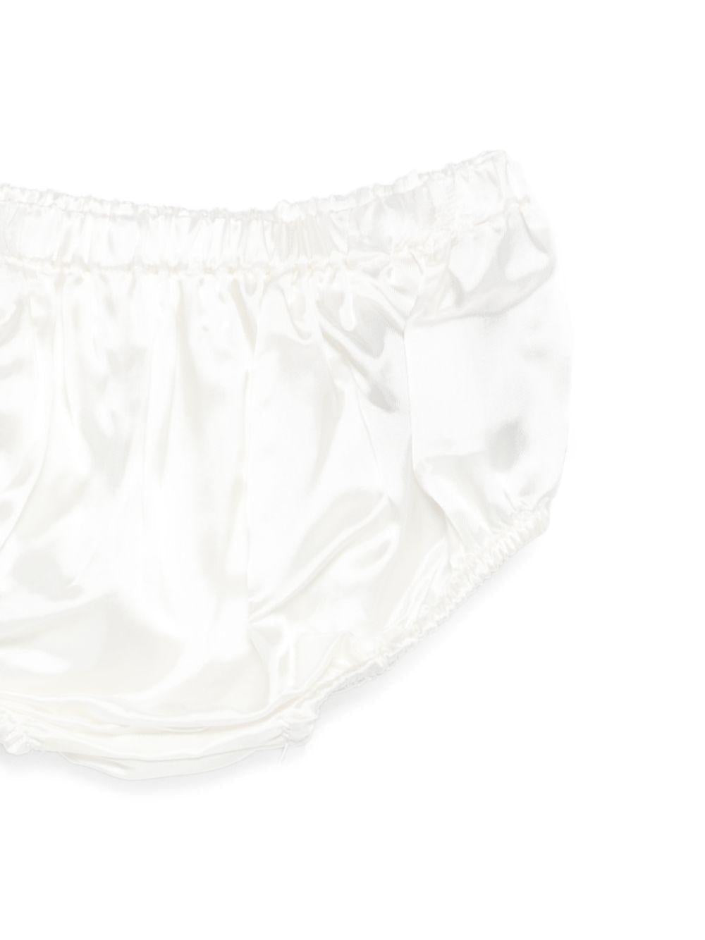 Abito per neonata Balmain Kids bianco a fiori - Rubino Kids