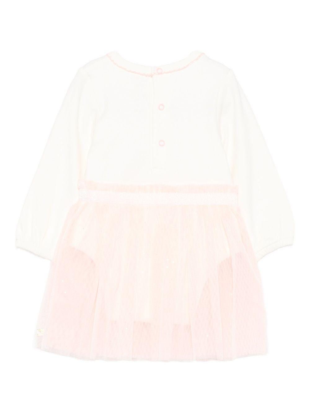 Abito per neonata Billieblush bianco in tulle con dettagli ricamati - Rubino Kids
