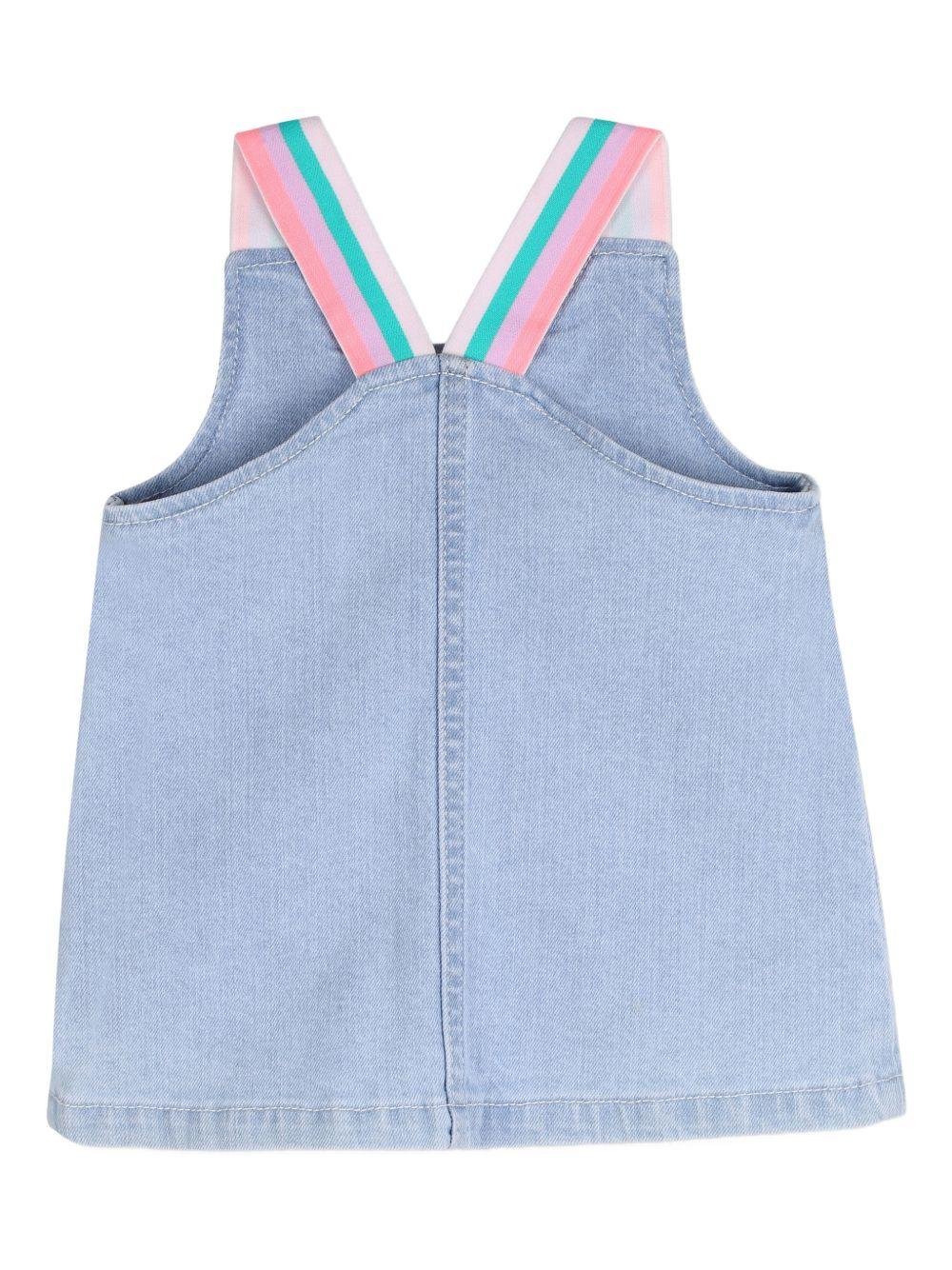 Abito per neonata Billieblush denim con inserti colorati - Rubino Kids