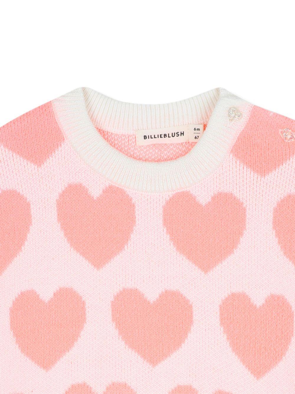 Abito per neonata Billieblush rosa con motivo a cuori - Rubino Kids