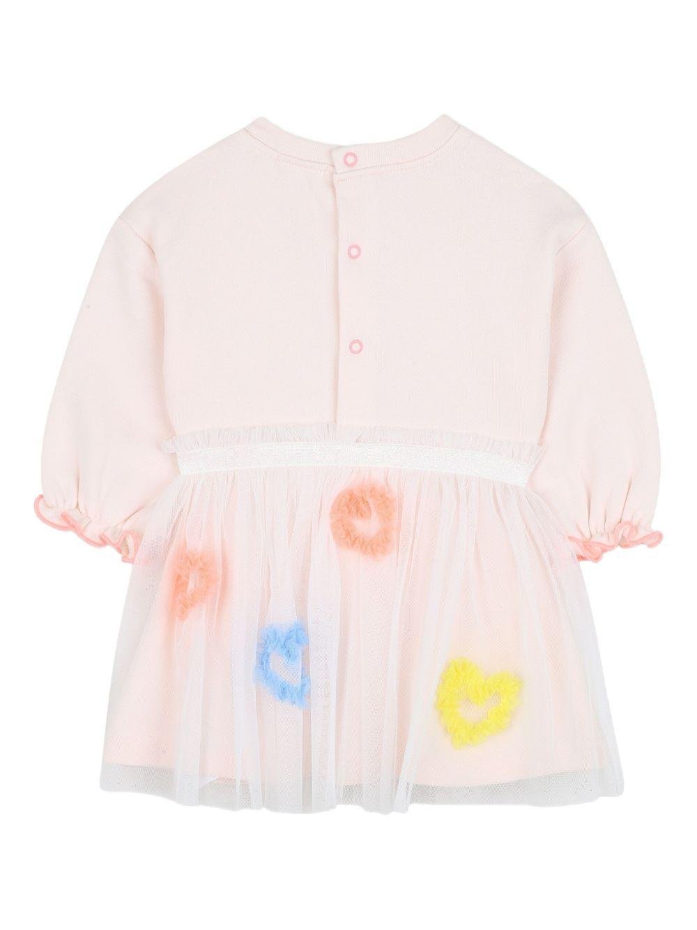 Abito per neonata Billieblush rosa con strato superiore in tulle - Rubino Kids