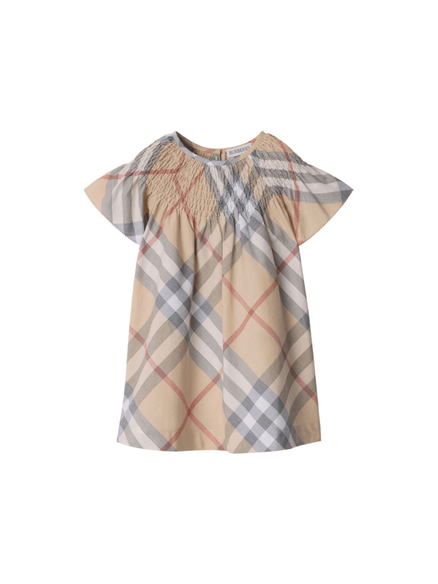 Burberry Kids Baby Girl's Beige Vintage Check Dress | Offer Price
