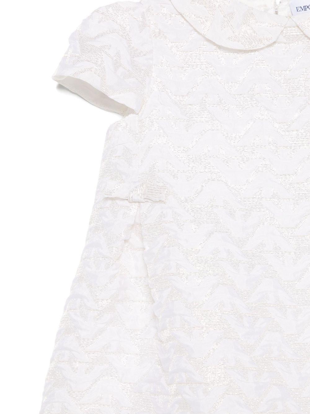 Abito per neonata Emporio Armani Kids bianco con colletto alla Peter Pan - Rubino Kids