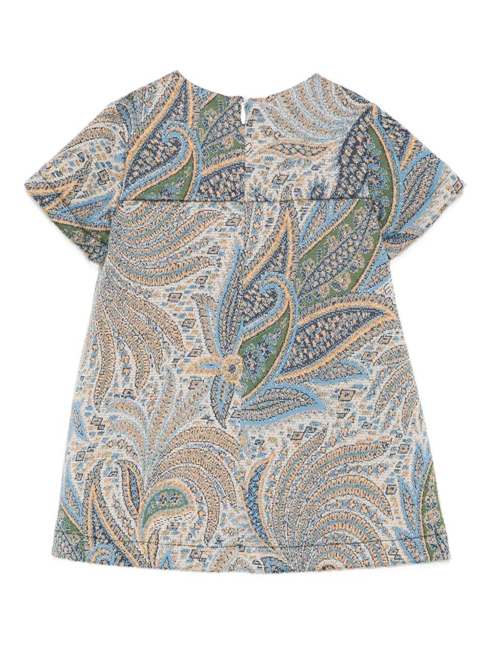 Abito per neonata Etro Kids multicolore con ricamo Paisley - Rubino Kids