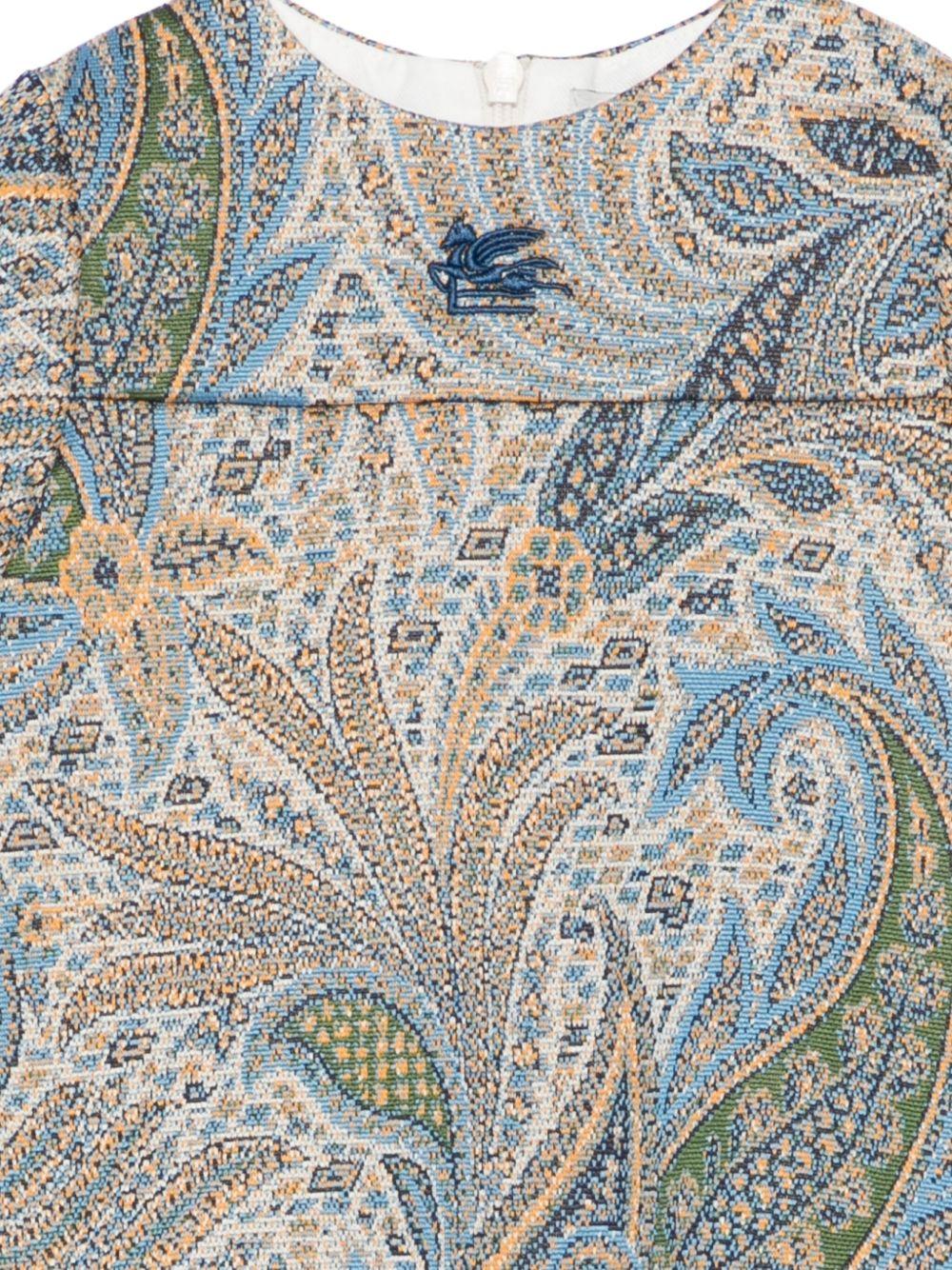 Abito per neonata Etro Kids multicolore con ricamo Paisley - Rubino Kids