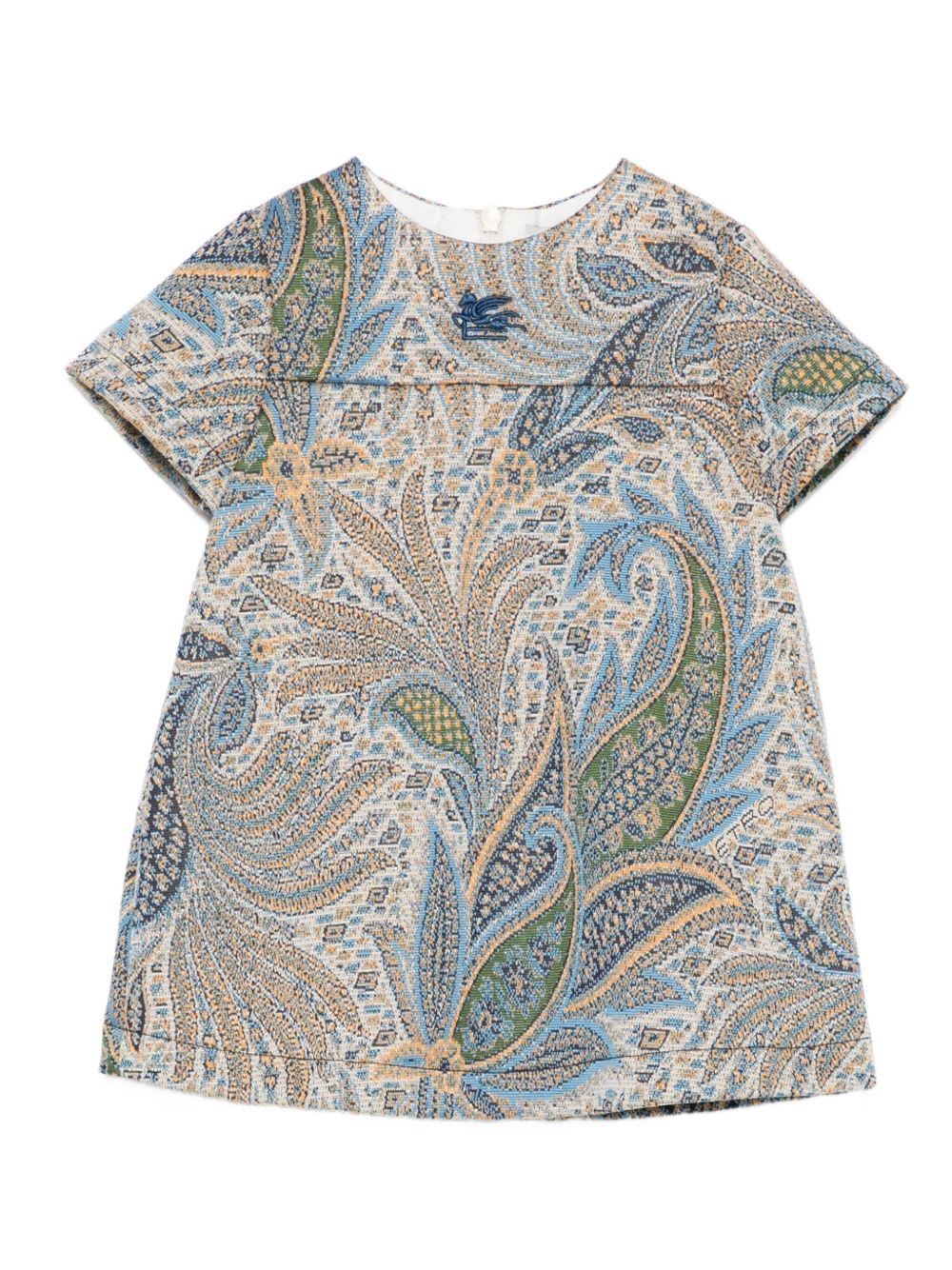 Abito per neonata Etro Kids multicolore con ricamo Paisley - Rubino Kids