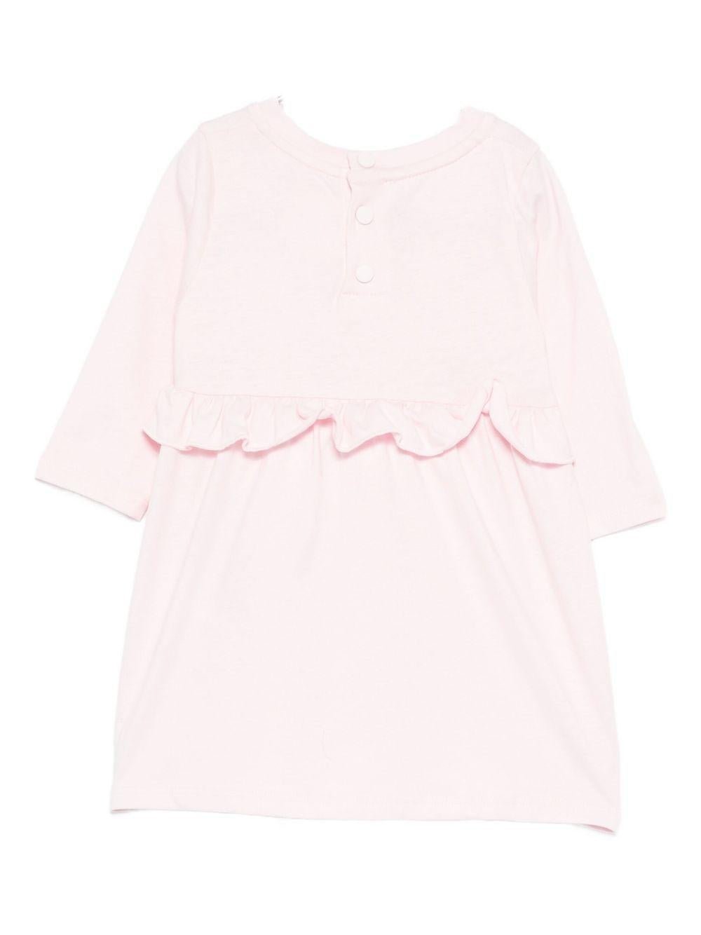 Abito per neonata Givenchy Kids rosa con chiusura posteriore con bottoni automatici - Rubino Kids