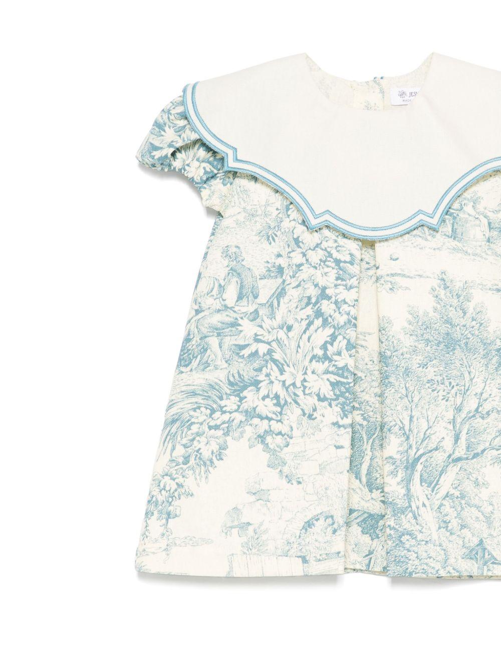 Abito per neonata JESURUM BABY Federica beige con stampa - Rubino Kids