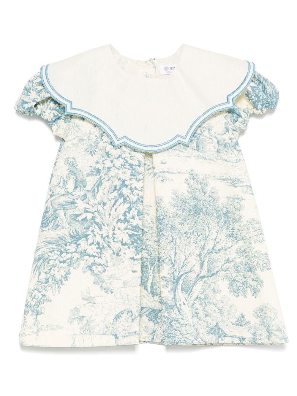 Abito per neonata JESURUM BABY Federica beige con stampa - Rubino Kids