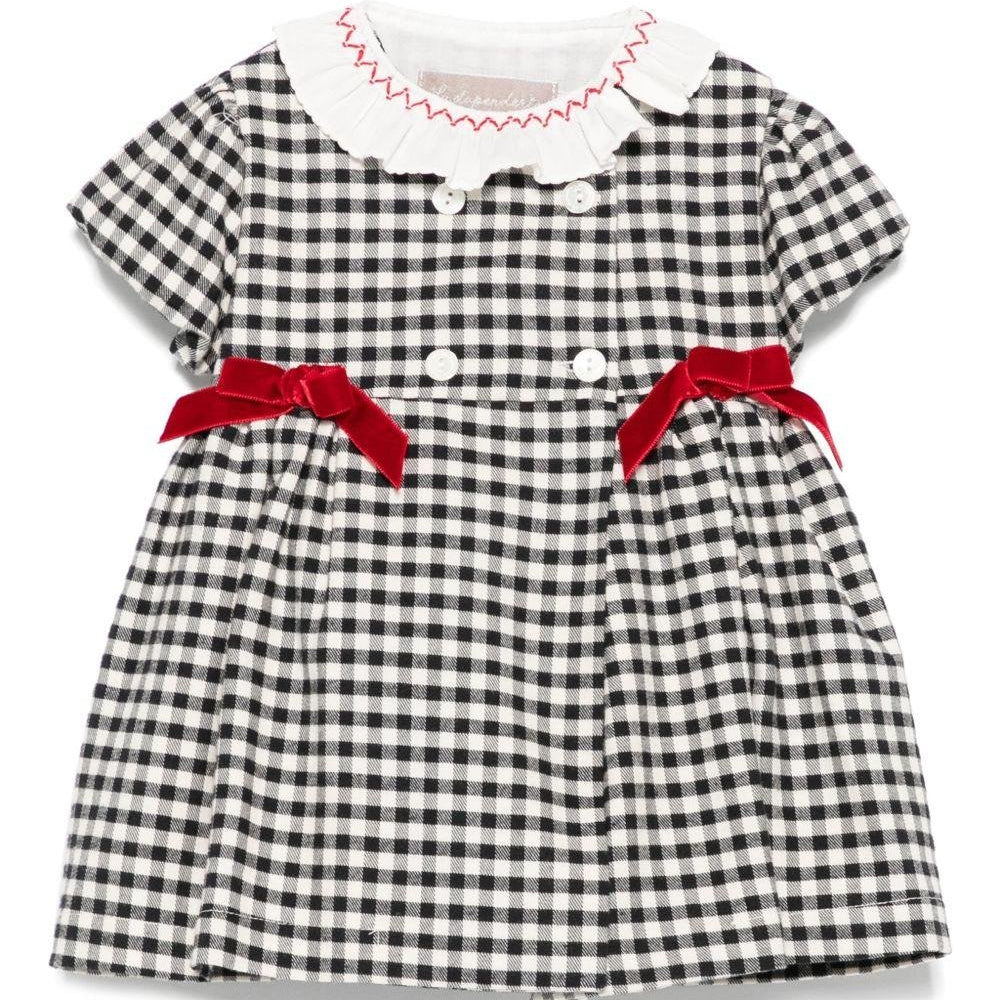 Abito per neonata La Stupenderia bianco e nero con colletto alla Peter Pan - Rubino Kids
