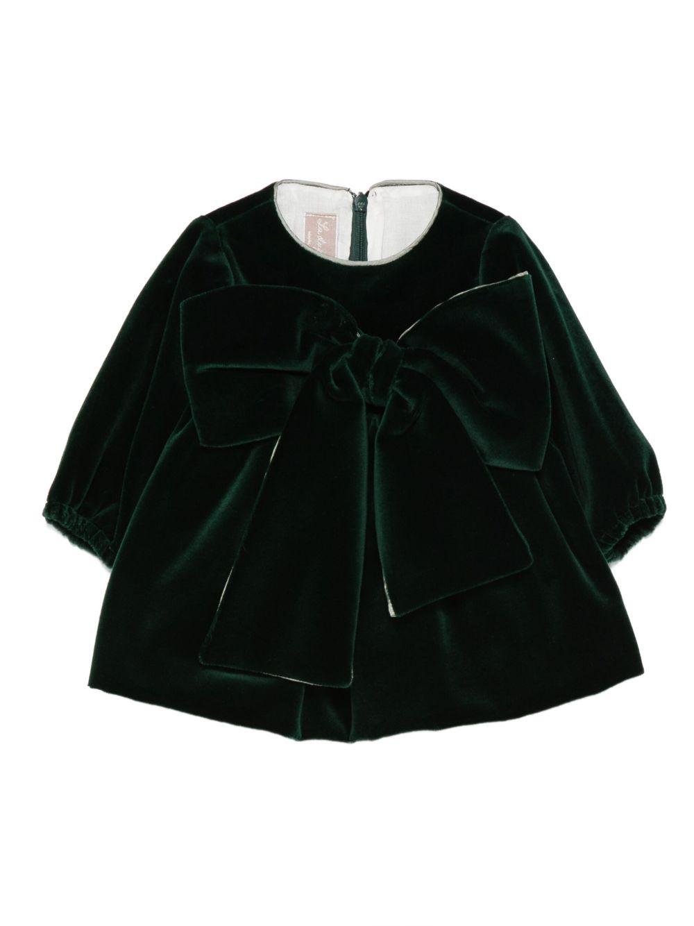 Abito per neonata La Stupenderia verde con dettaglio fiocco - Rubino Kids
