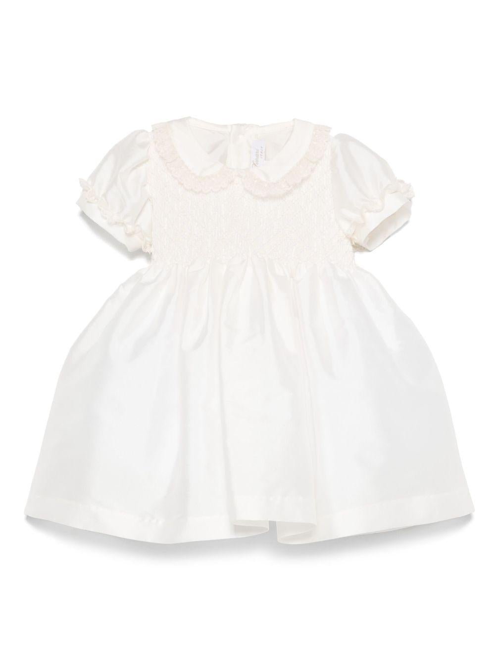 Abito per neonata Mariella Ferrari bianco con ricamo - Rubino Kids