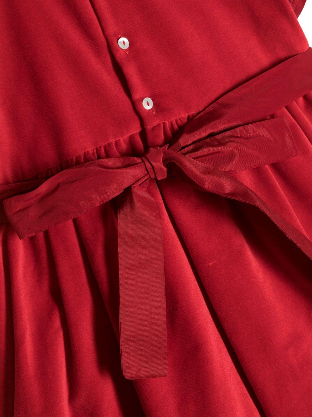 Abito per neonata Mariella Ferrari rosso con ruches - Rubino Kids